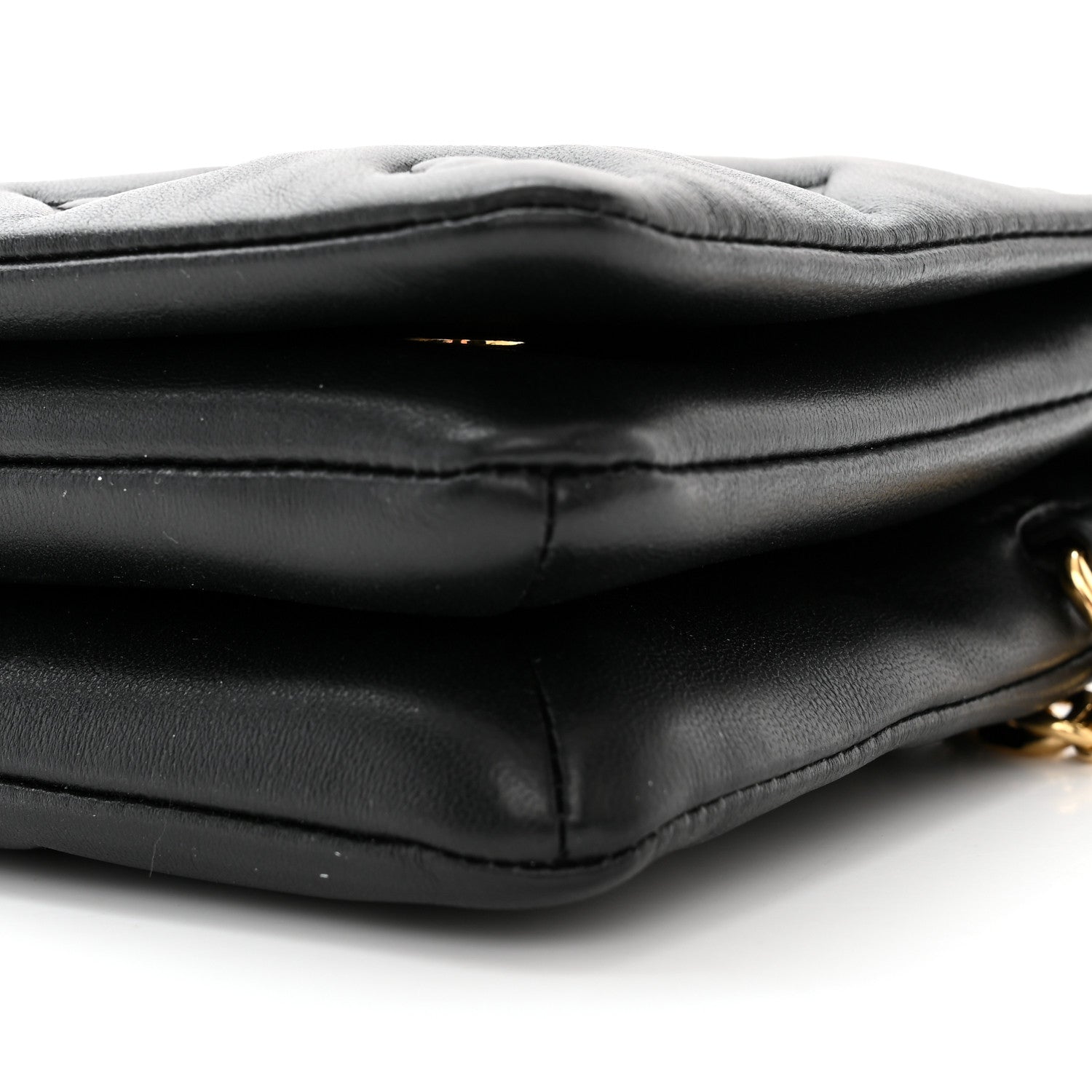 Louis Vuitton Lambskin Embossed Monogram Pochette Coussin Black 9 of 11