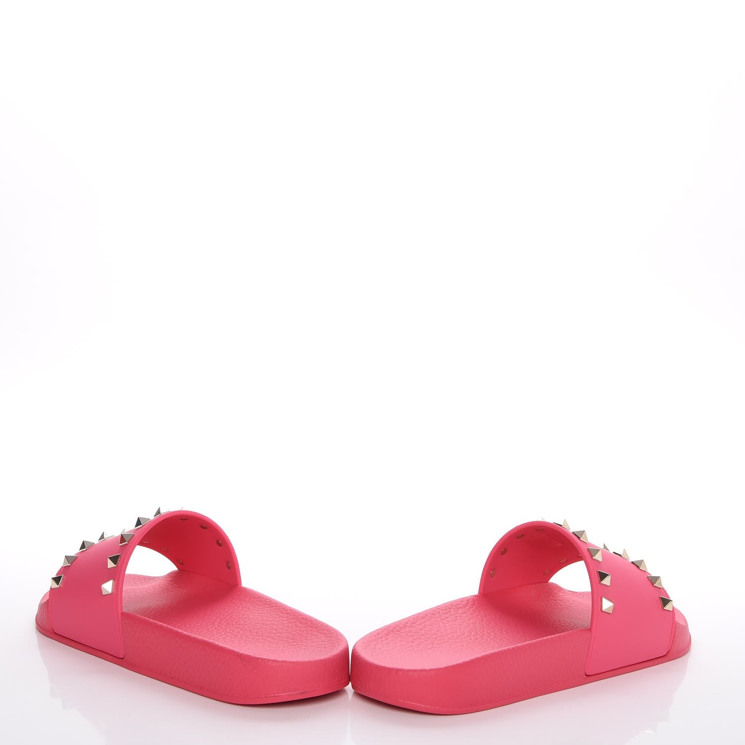 Valentino Garavani Rubber Rockstud Slide Sandals 39 Shadow Pink 5 of 11