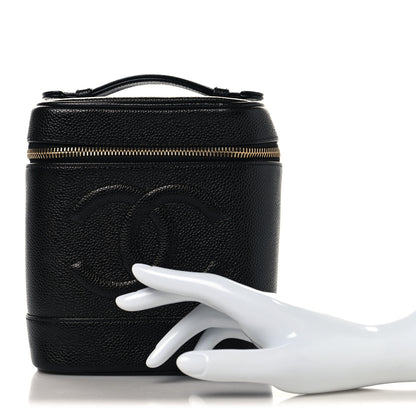 Chanel Caviar Vanity Cosmetic Case Black 2 of 7