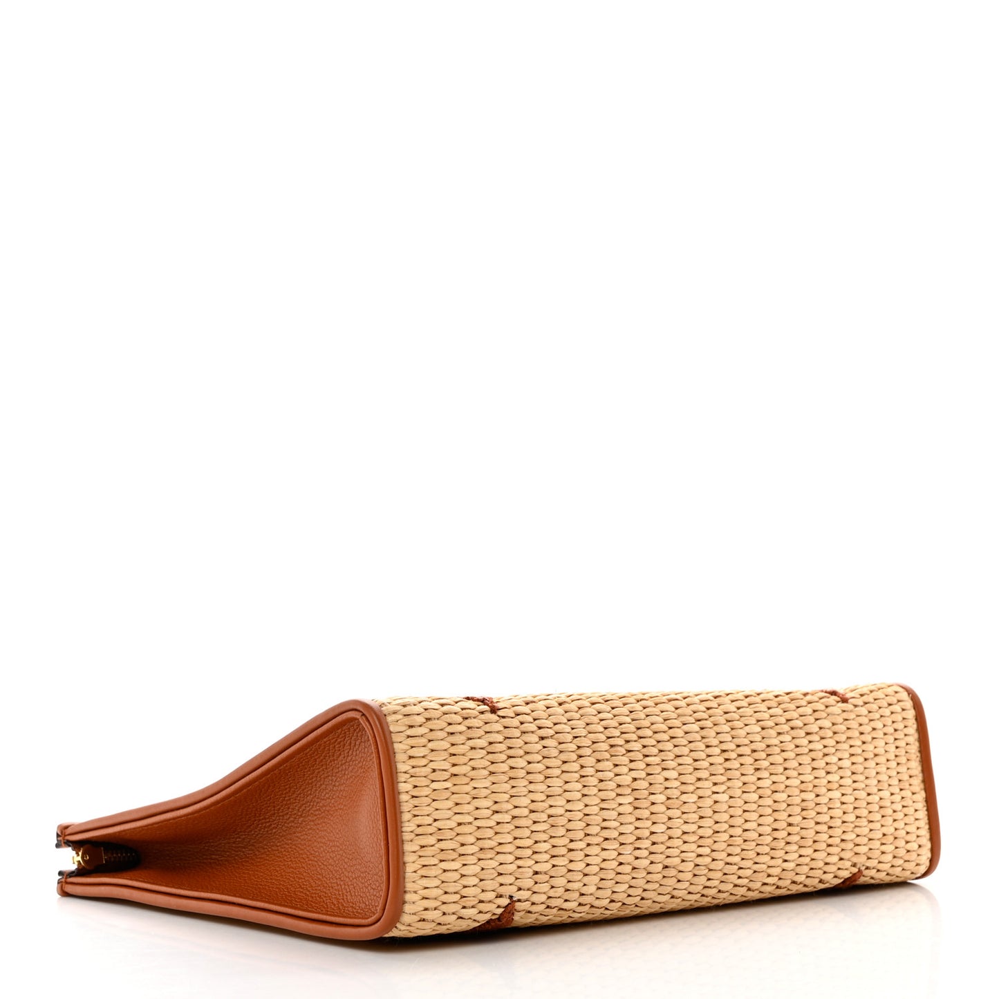 Raffia Monogram Giant Toiletry Pouch 26 Tan