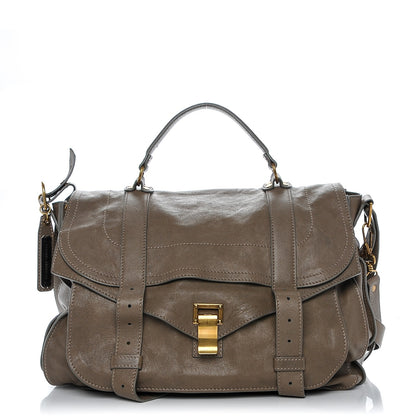 Proenza Schouler Lambskin Large PS1 Satchel Smoke 1 of 7