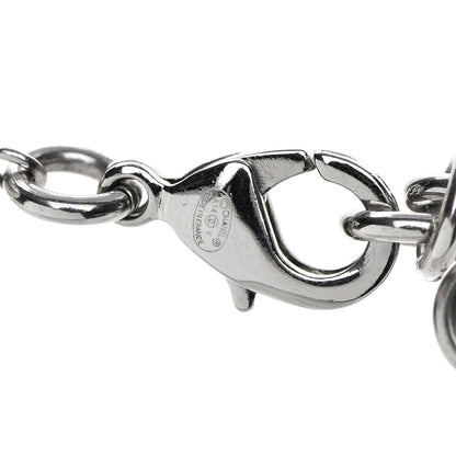 Chanel Crystal Pearl CC Necklace Silver 6 of 6