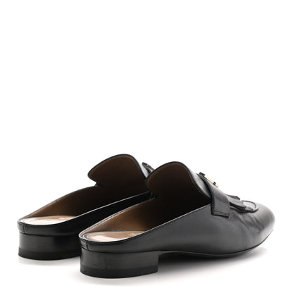 Hermes Goatskin Rivoli Mules 37.5 Black 4 of 13