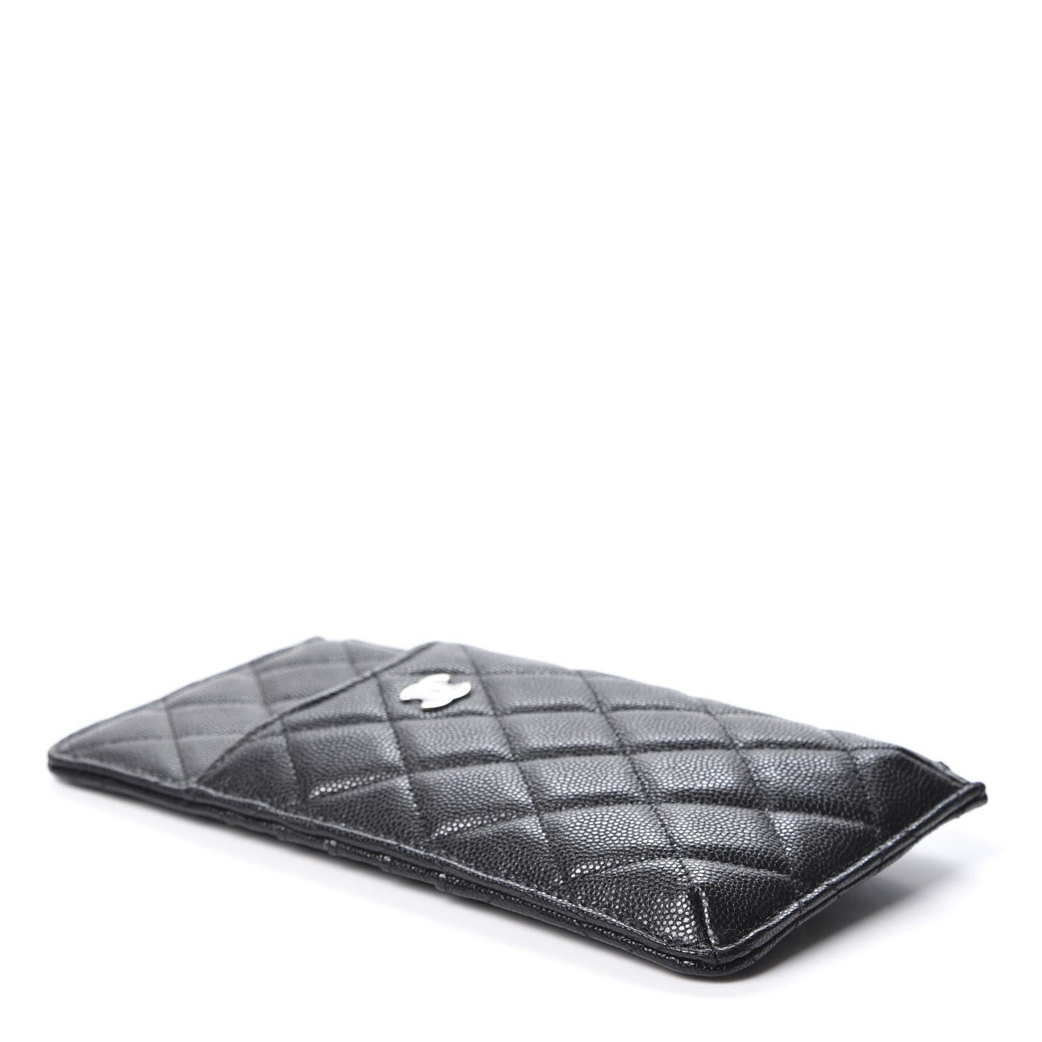 Chanel Caviar Quilted Classic Flat Wallet Pouch Black 3 of 9