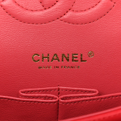 Chanel Lambskin Quilted Medium Double Flap Dark Pink 5 of 10