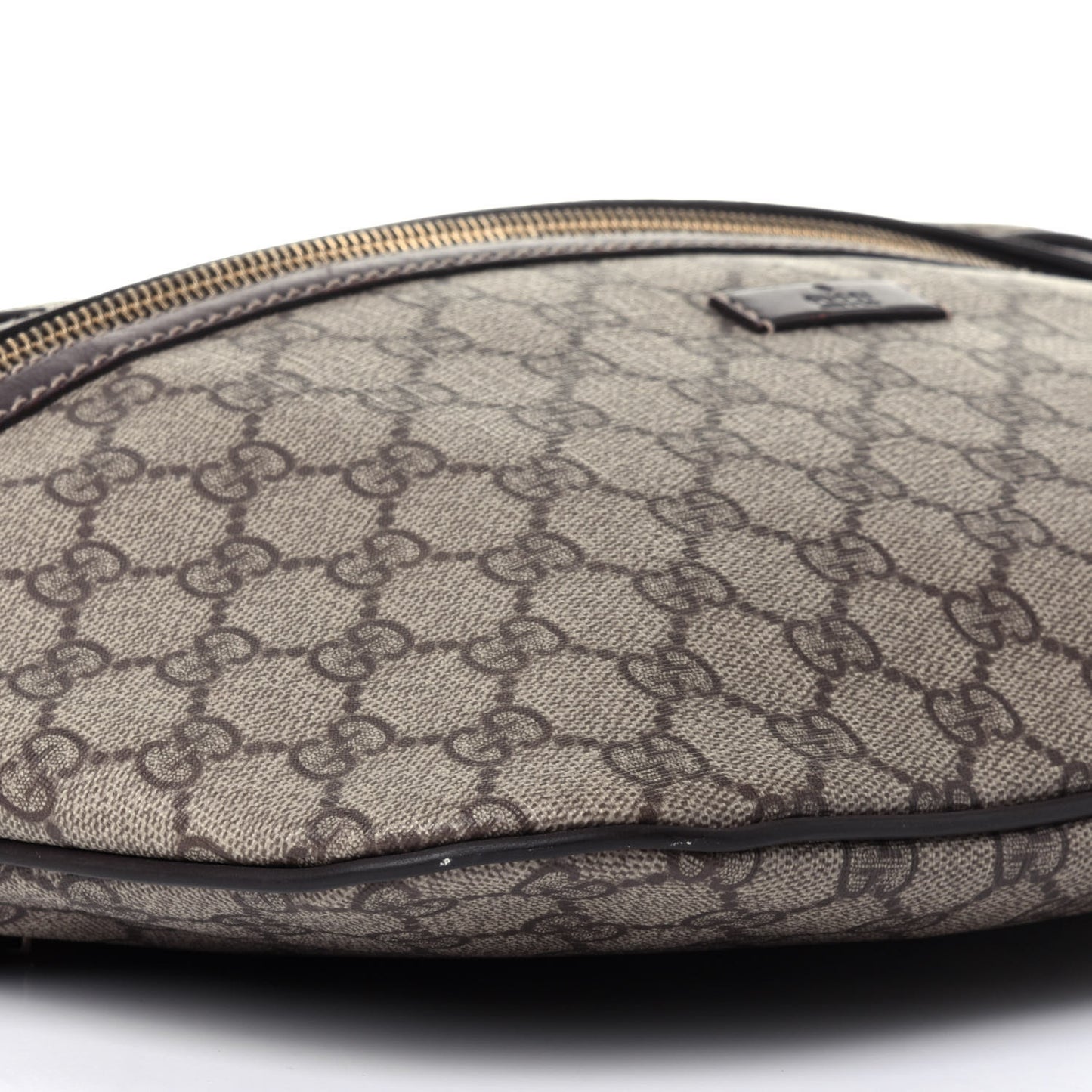 GG Supreme Monogram Belt Bag Dark Brown