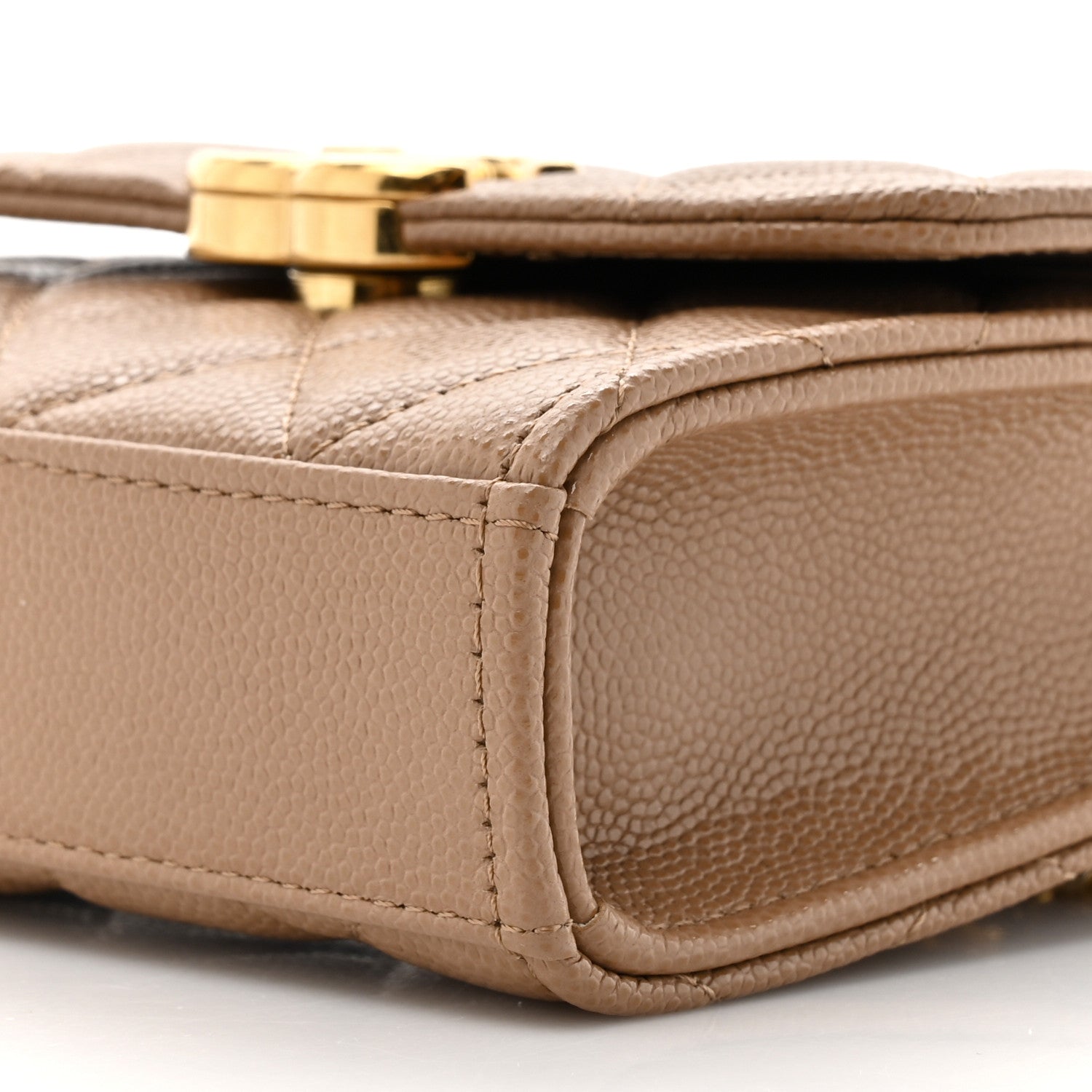 Chanel Caviar Quilted Coco First Clutch With Chain Beige 10 of 12