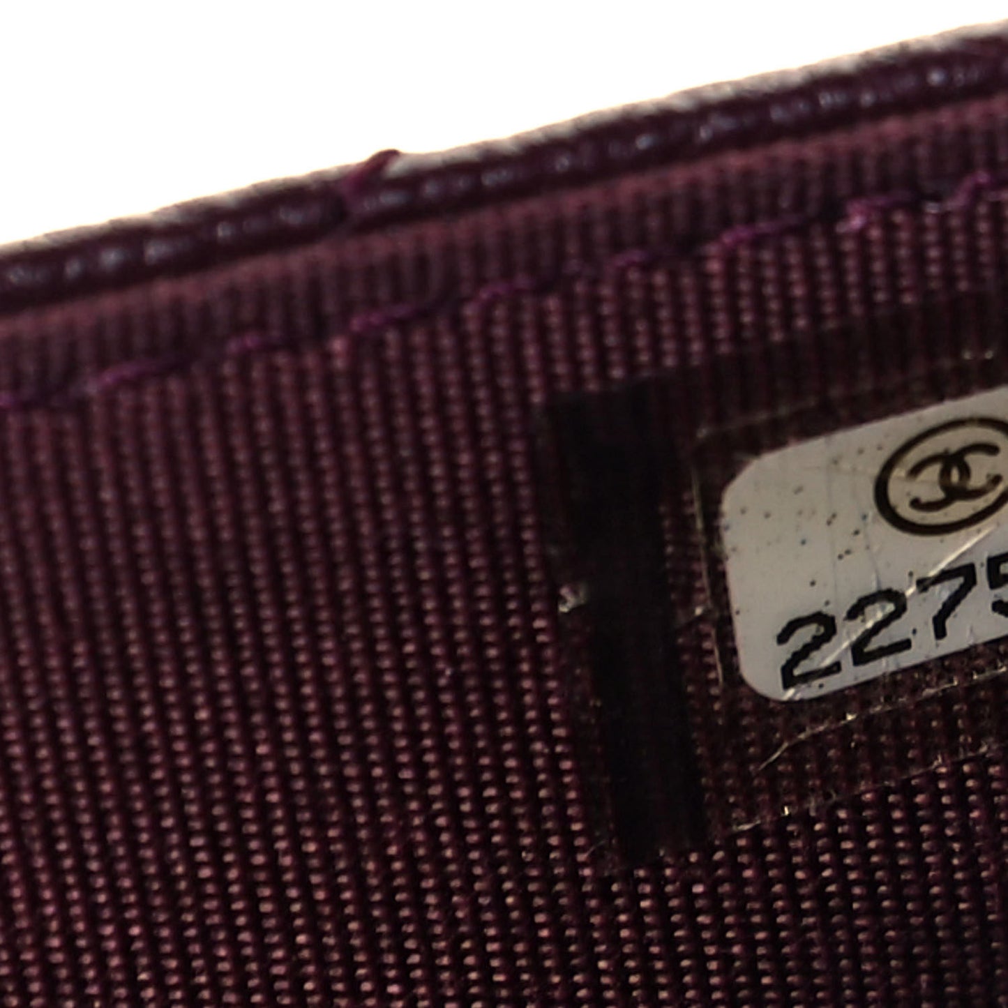 Caviar Quilted Boy Wallet On Chain WOC Dark Purple