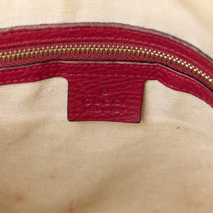 Gucci Monogram Cellarius Calfskin Vintage Web Medium Boston Beige Ebony Soft Burgundy Peonia Flower 6 of 15