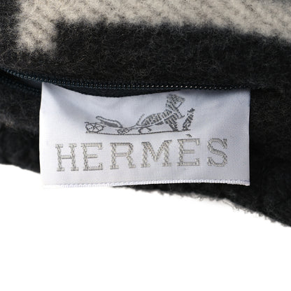 Hermes Wool Cashmere Avalon Pillow PM Ecru Gris Fonce 3 of 3