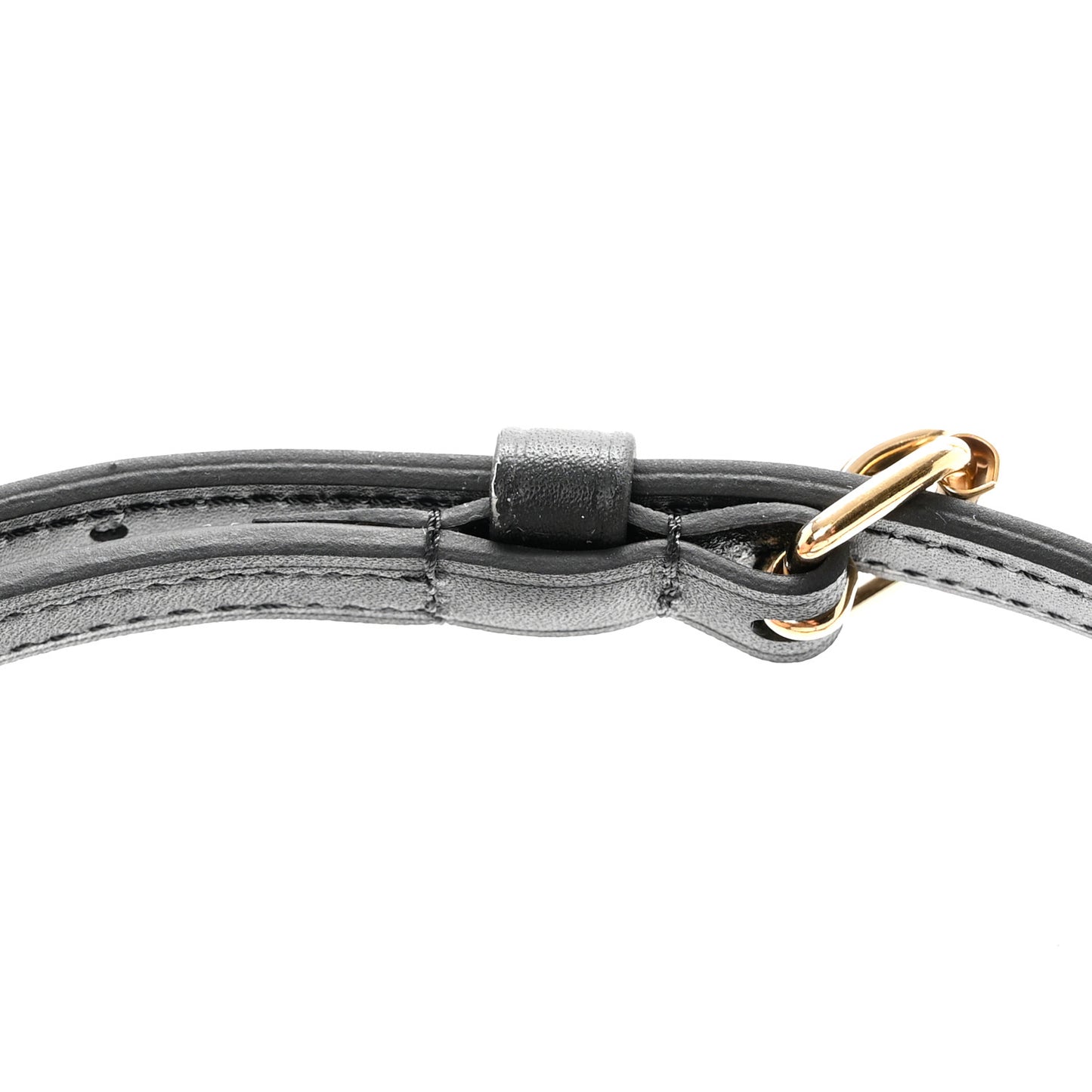 Calfskin Reverse Monogram Giant Double Zip Pochette Strap Black