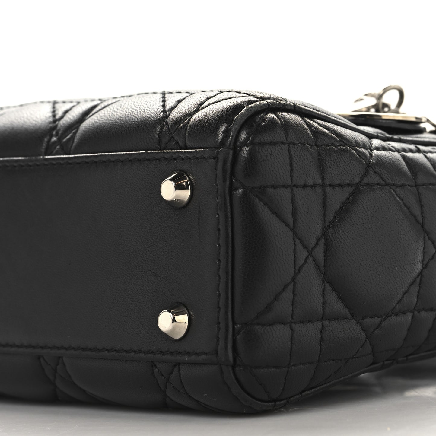 Lambskin Cannage Mini Lady Dior Black