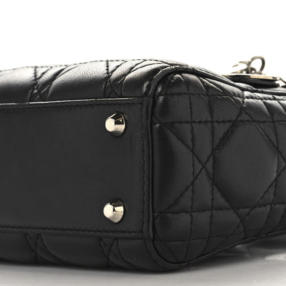 Christian Dior Lambskin Cannage Mini Lady Dior Black 10 of 14