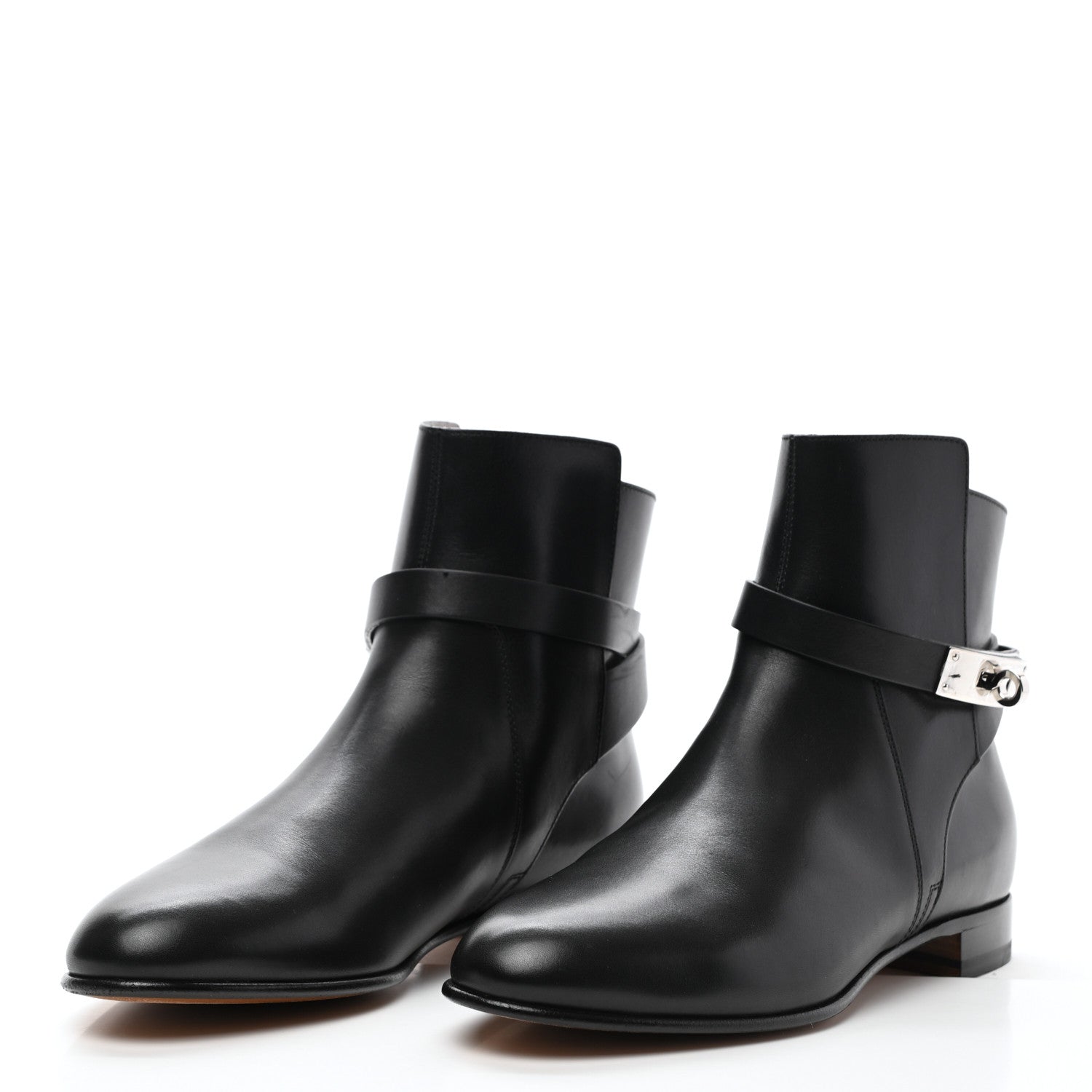 Hermes Calfskin Neo Low Boots 38 Black 3 of 13