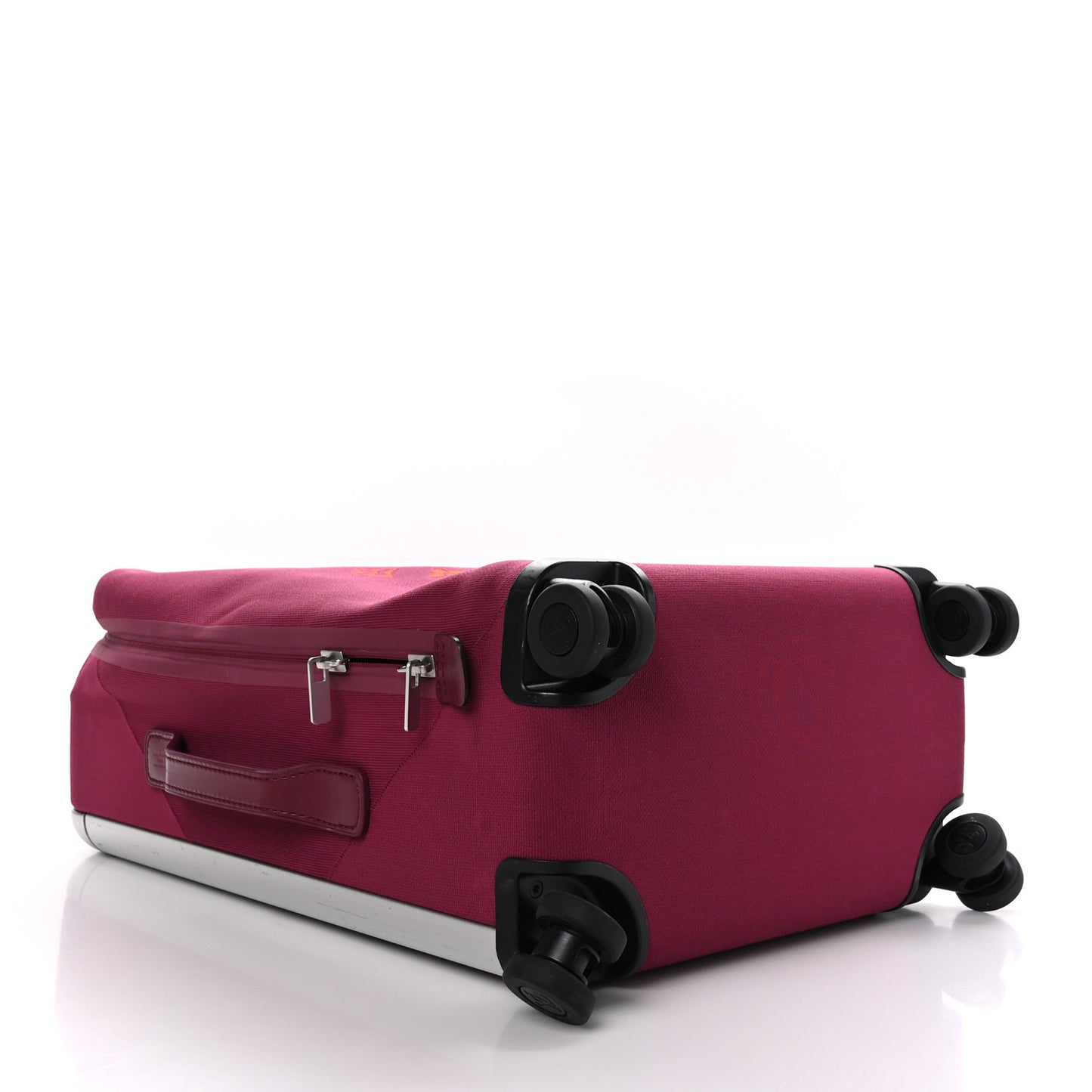 LOUIS VUITTON Knit Monogram Horizon Soft 55 Suitcase Fuchsia