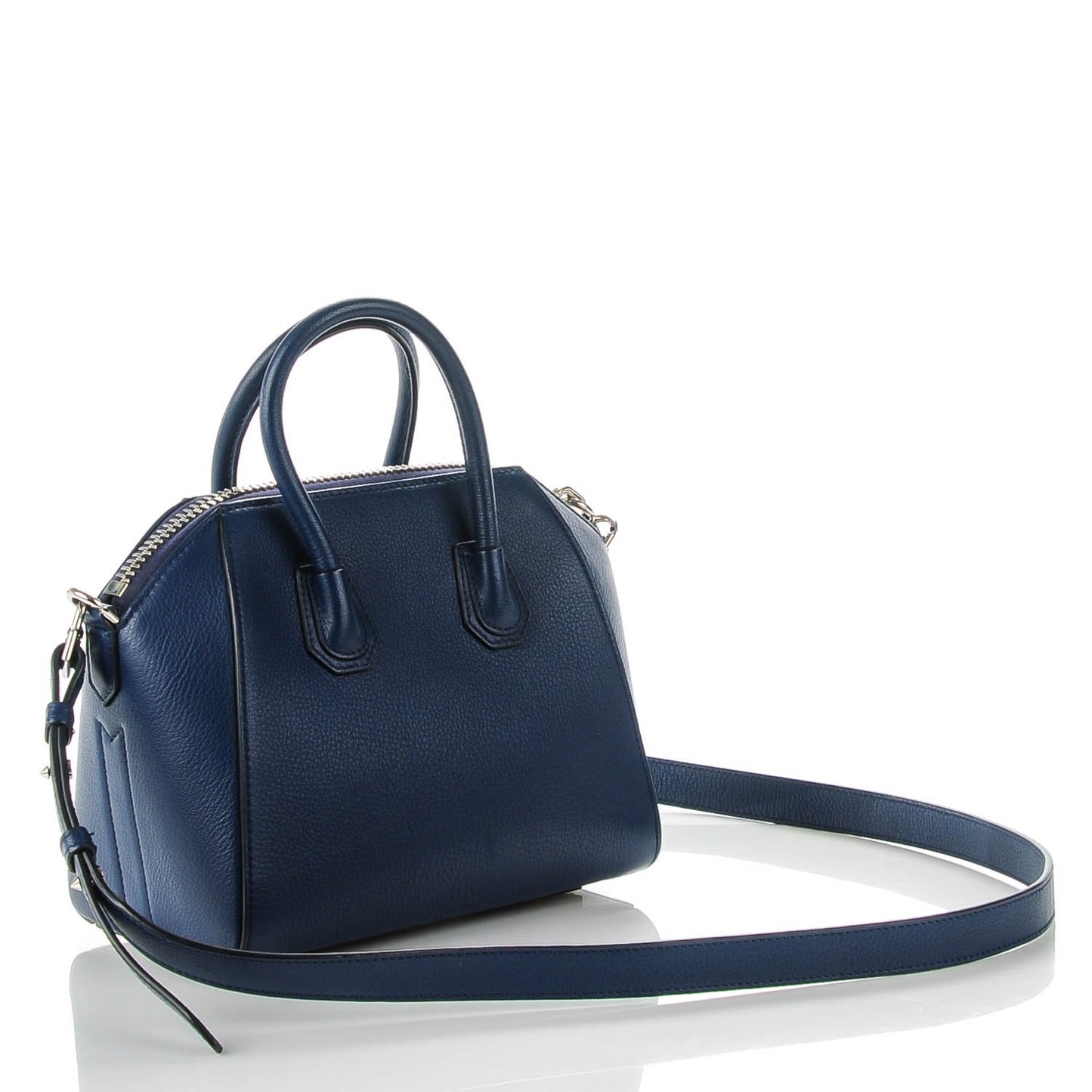 Sugar Goatskin Mini Antigona Navy