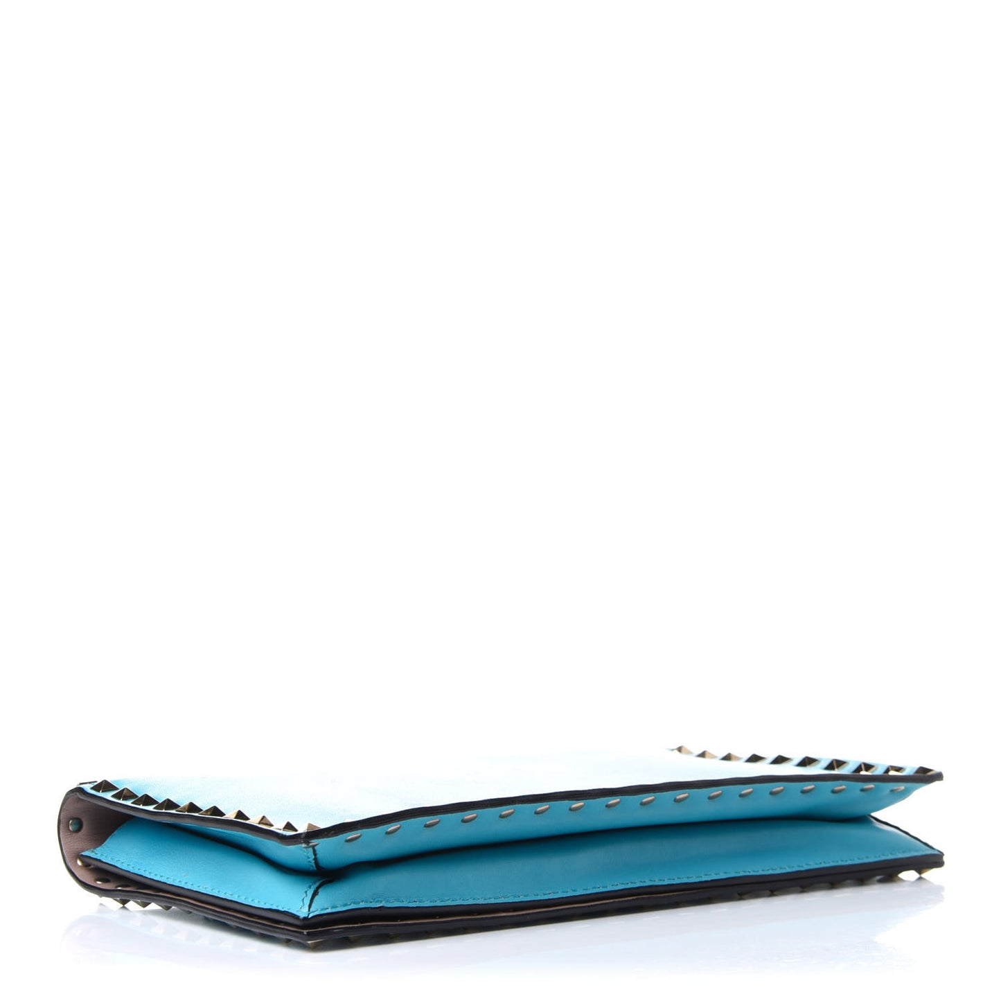 Nappa Rockstud Wristlet Clutch Parrot