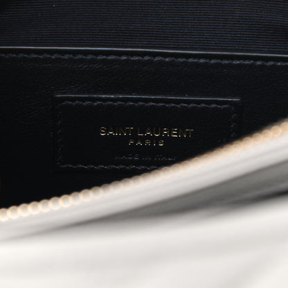 Saint Laurent Sheepskin Matelasse Chevron Monogram Medium College Bag Crema Soft 10 of 12