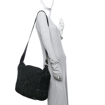Chanel Suede Sparkling Winter Messenger Black 2 of 14