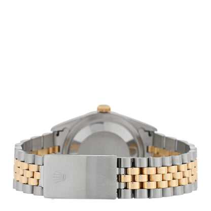 Rolex Stainless Steel 18K Yellow Gold Diamond 36mm Oyster Perpetual Datejust Watch Champagne 16233 3 of 4
