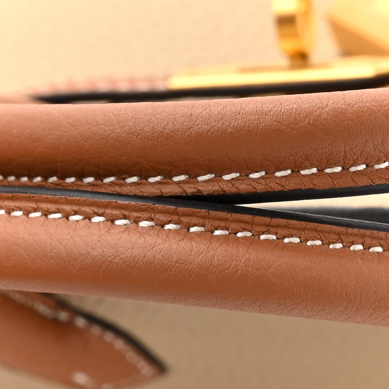 Hermes Togo Horseshoe Birkin 25 Trench Gold 11 of 12