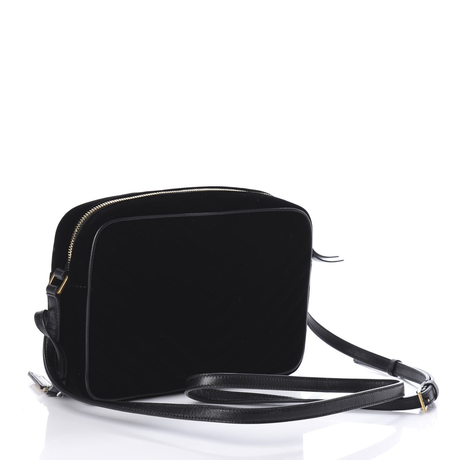 Saint Laurent Velvet Matelasse Monogram Lou Camera Bag Black 3 of 8