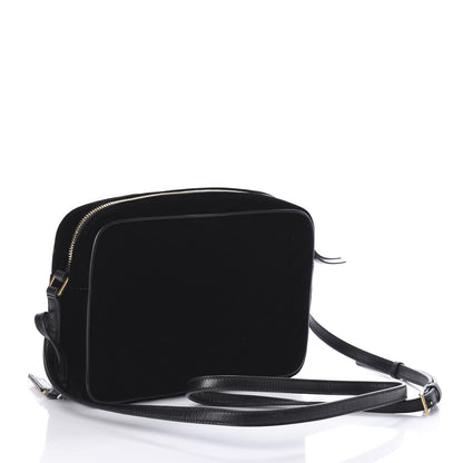 Saint Laurent Velvet Matelasse Monogram Lou Camera Bag Black 3 of 8