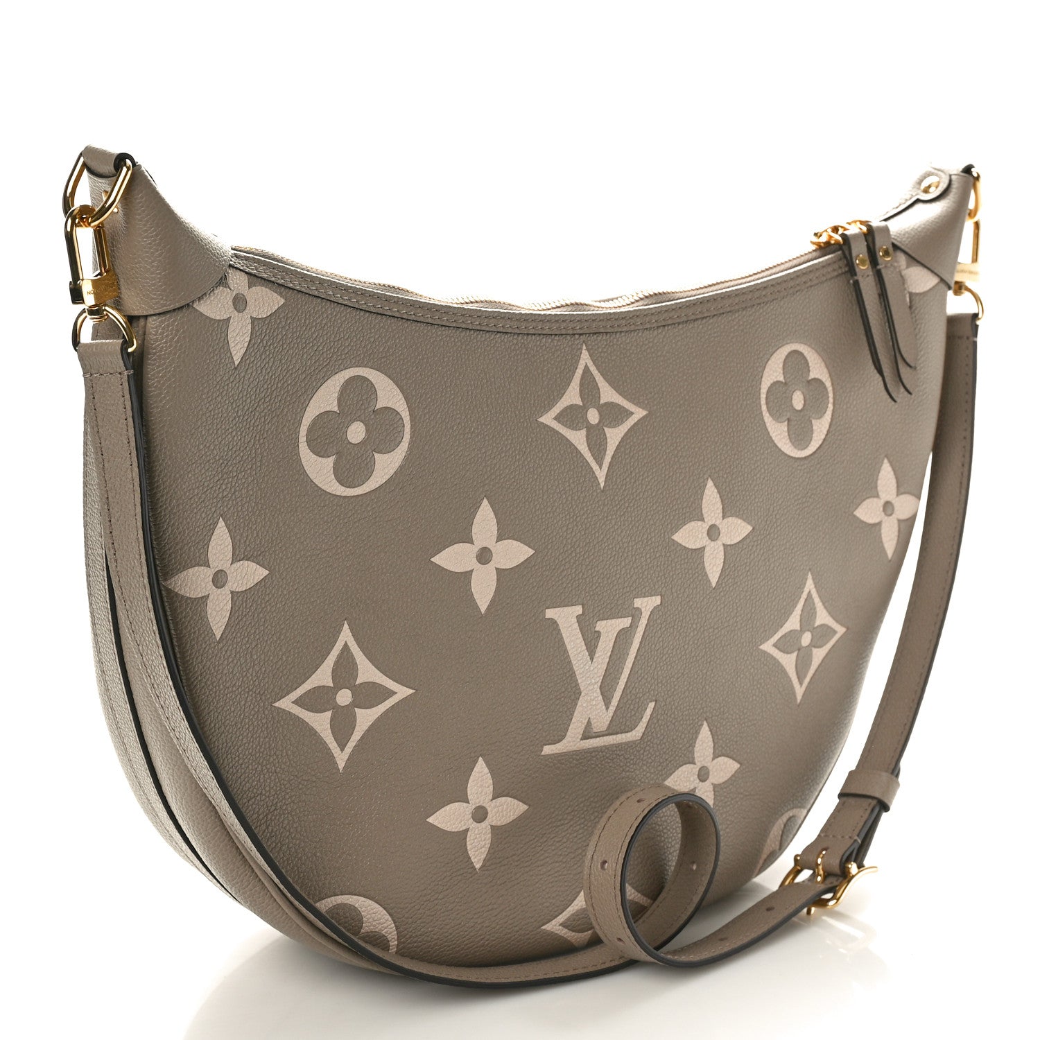 Louis Vuitton Empreinte Monogram Giant Loop Hobo Dove Gray Cream 2 of 9