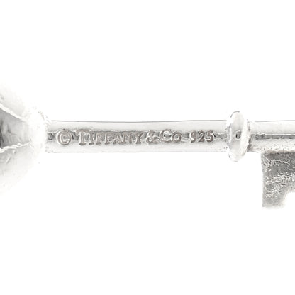 Tiffany Sterling Silver Diamond Heart Key Pendant Necklace 5 of 6