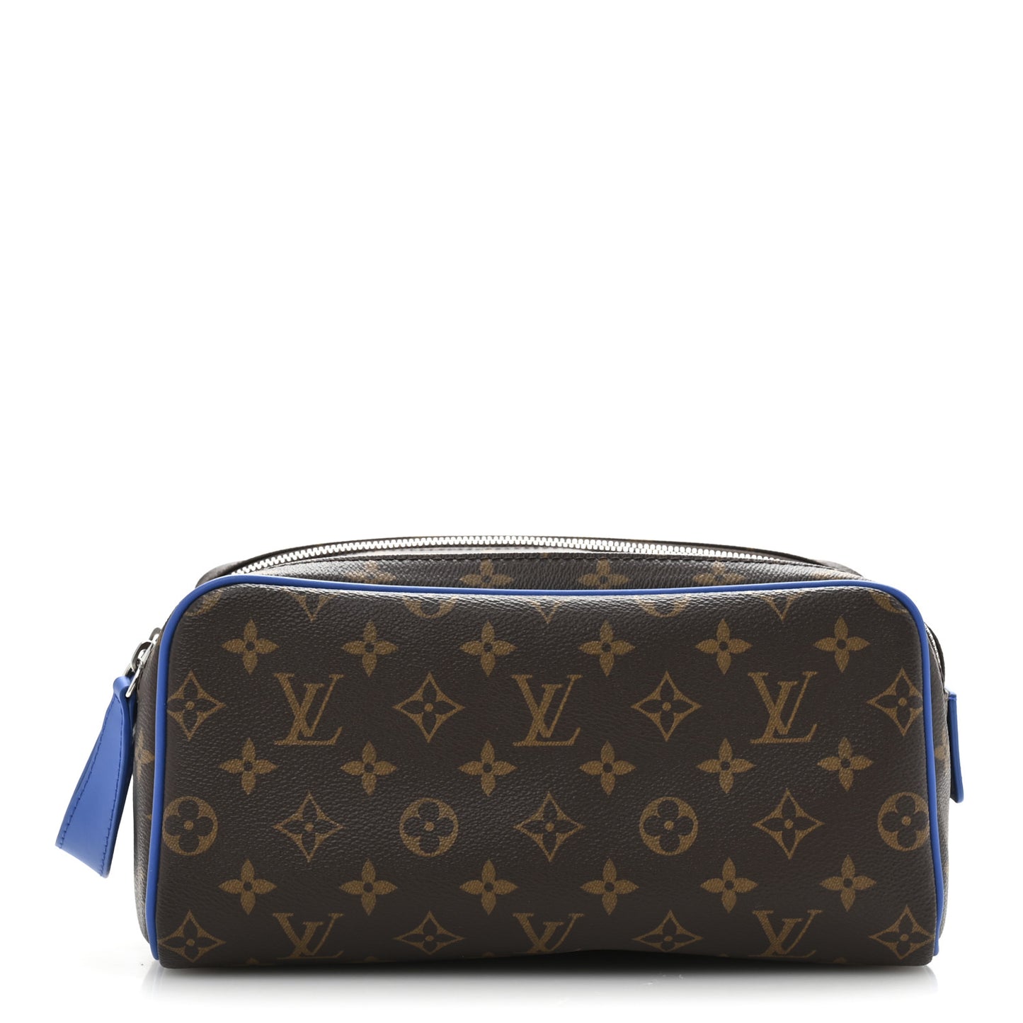 Monogram Macassar Dopp Kit Toilet Pouch Indigo Blue