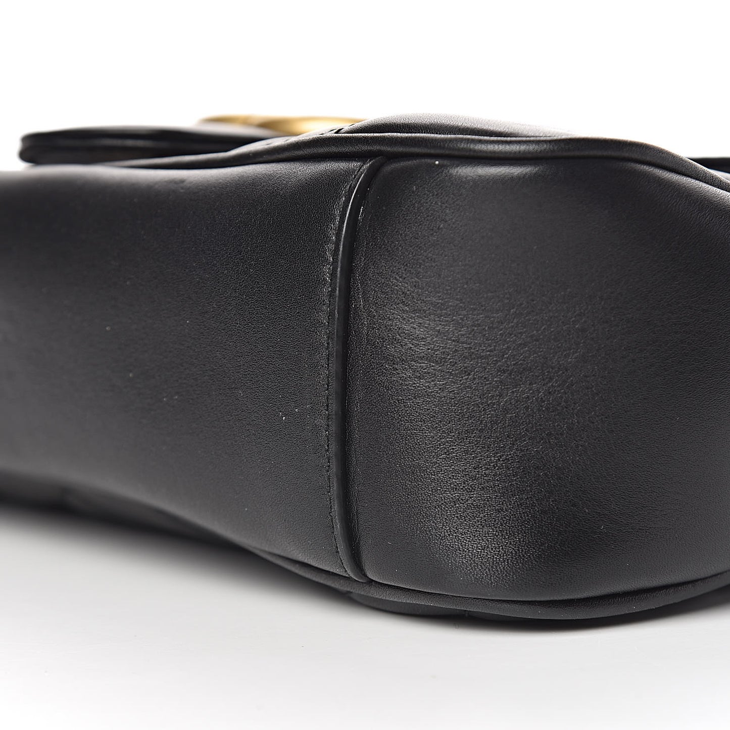 Calfskin Matelasse Small GG Marmont Shoulder Bag Black