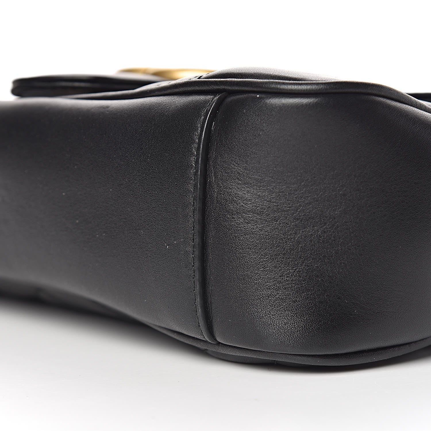 Gucci Calfskin Matelasse Small GG Marmont Shoulder Bag Black 11 of 12