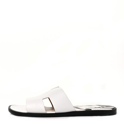 Hermes Calfskin Mens Izmir Sandals 46 White 1 of 8