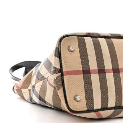 Burberry Patent Trim Nova Check Shopper Tote Black 10 of 14