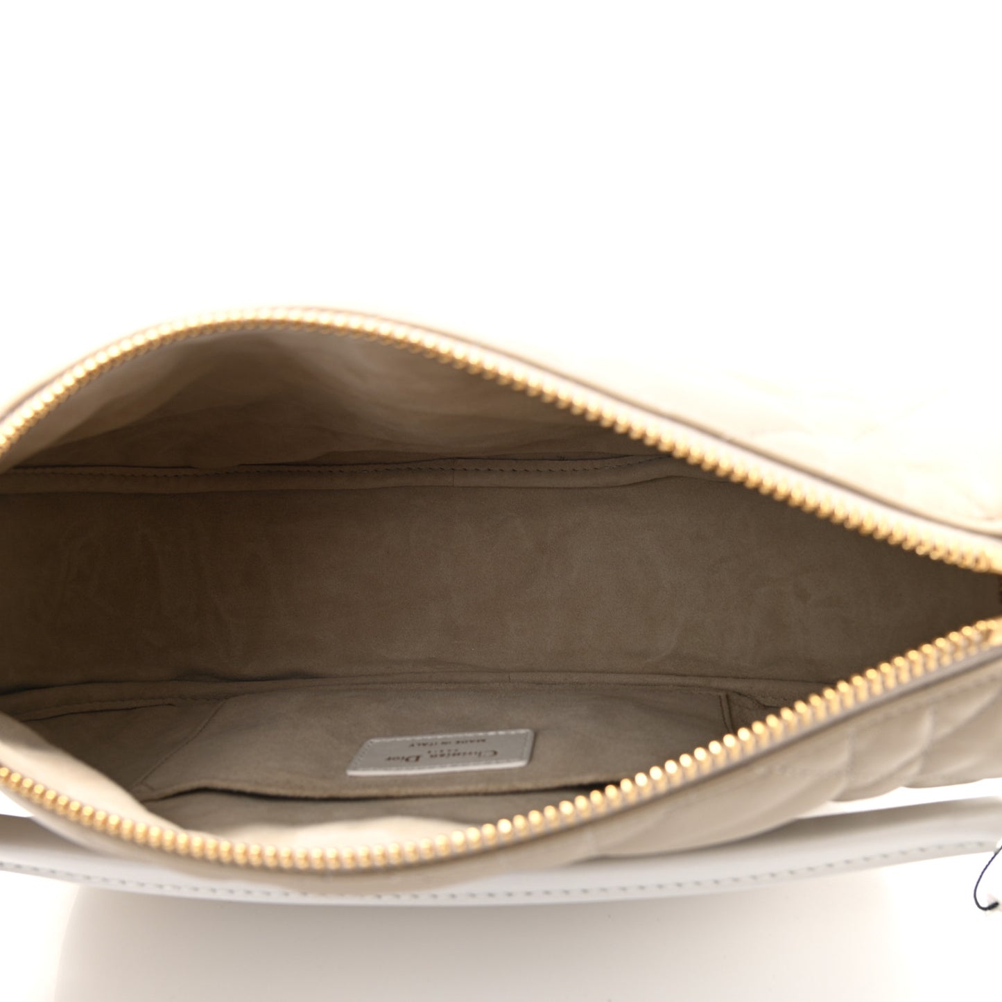 Lambskin Cannage Medium Dior Vibe Hobo Bag Beige
