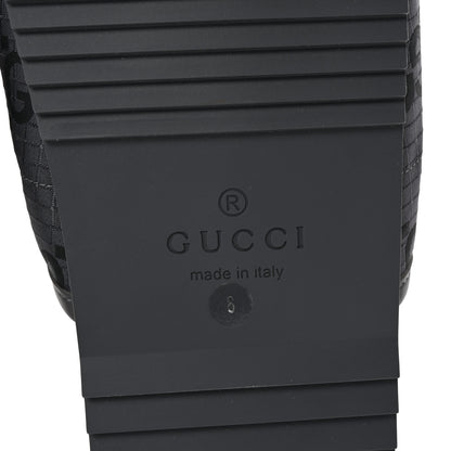 Gucci Monogram Ripstop Demetra Mens Slide Sandals 8 Grey Black 7 of 10