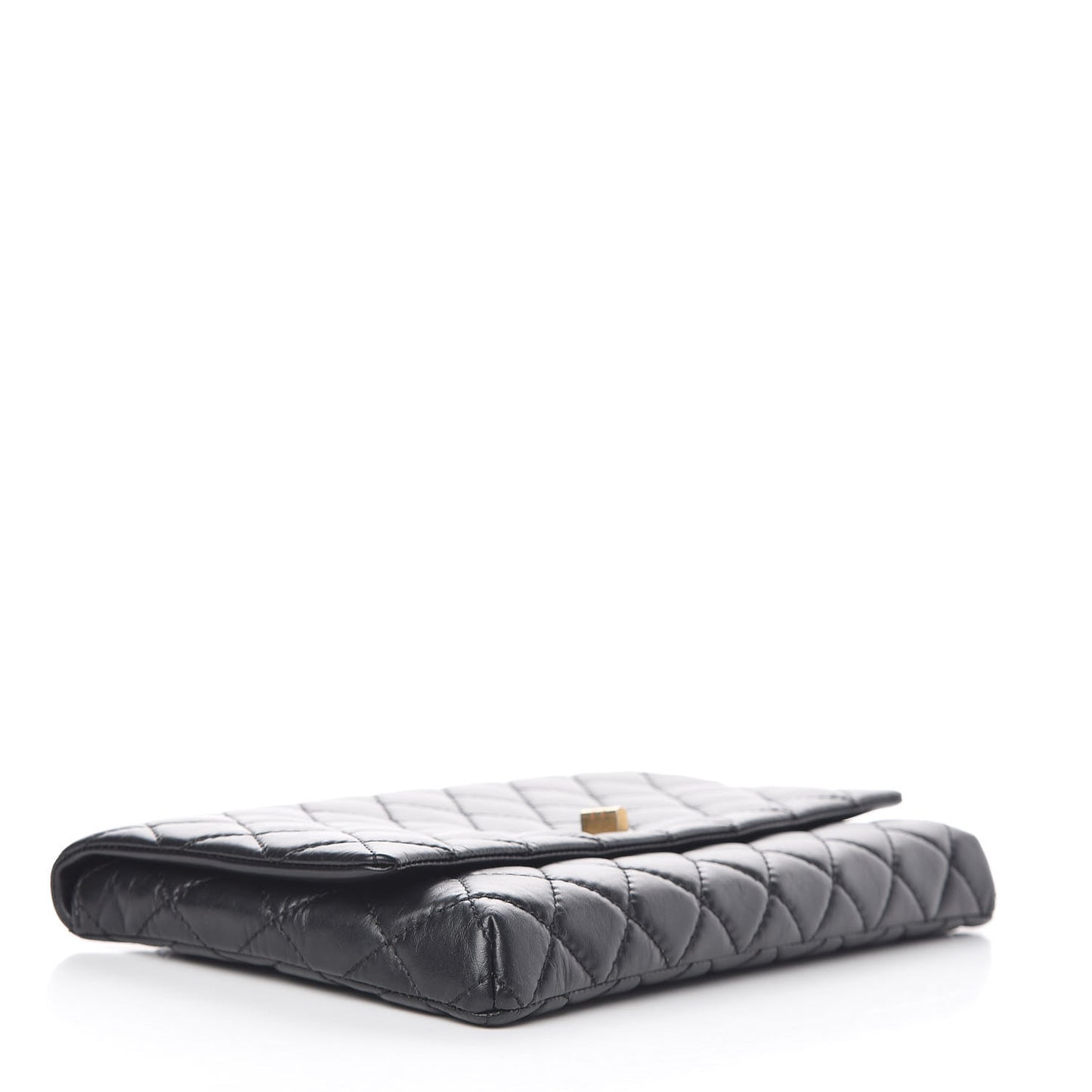 Aged Calfskin Quilted Reissue 2.55 Clutch Black