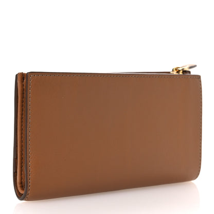 Prada Soft Calfskin Continental Zip Wallet Caramel 3 of 8