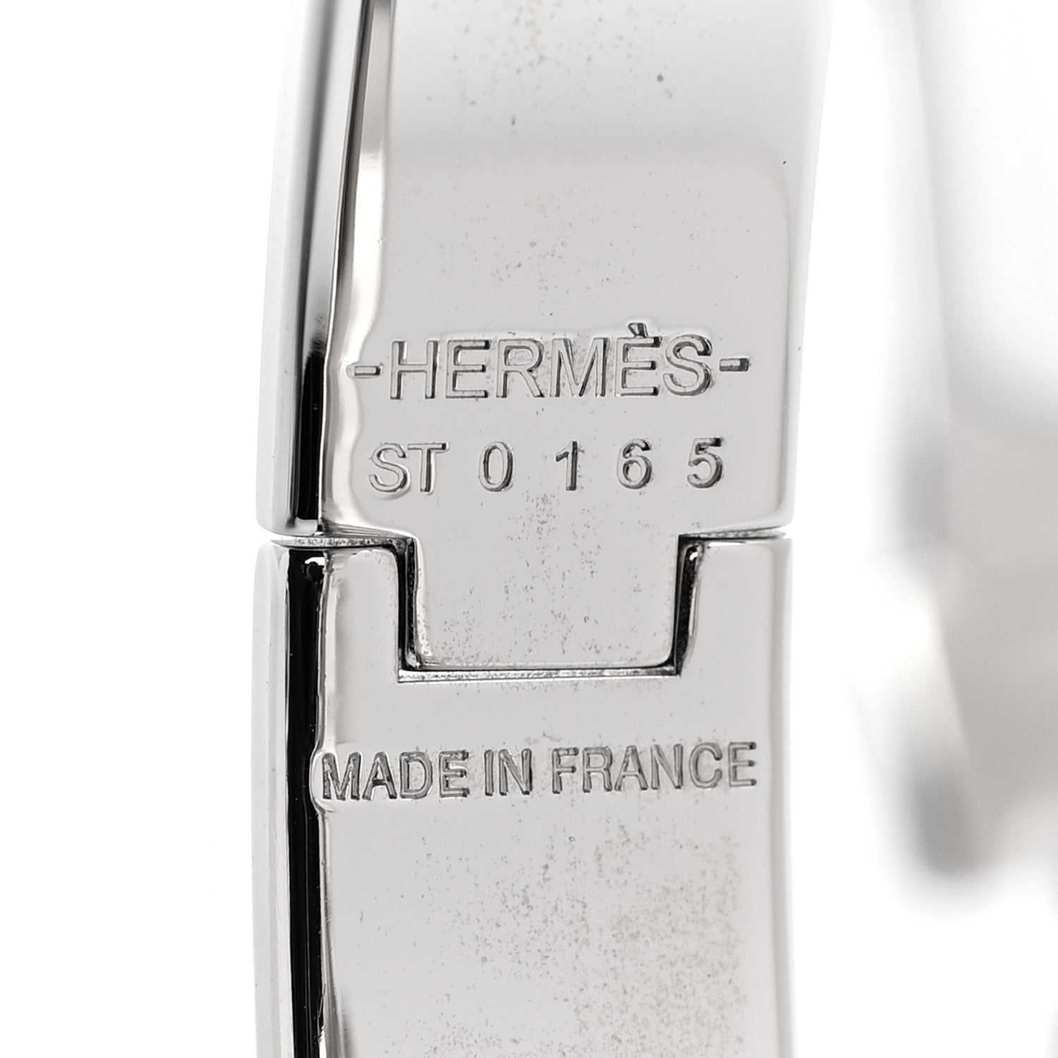 Hermes Enamel Narrow Clic Clac H Bracelet PM White 4 of 5