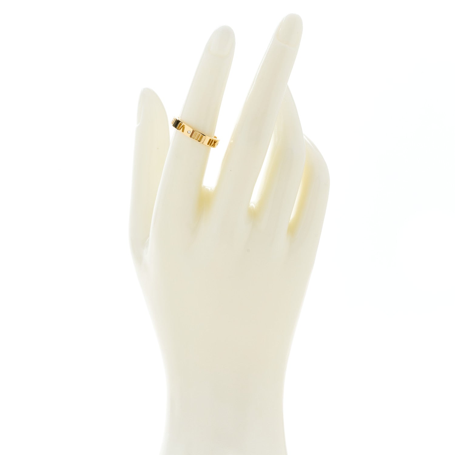 Tiffany 18K Yellow Gold Diamond Atlas Pierced Ring 51 5.75 2 of 4
