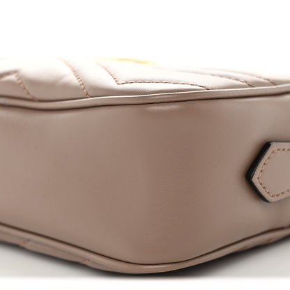 Gucci Calfskin Matelasse Mini GG Marmont Camera Bag Porcelain Rose 10 of 11