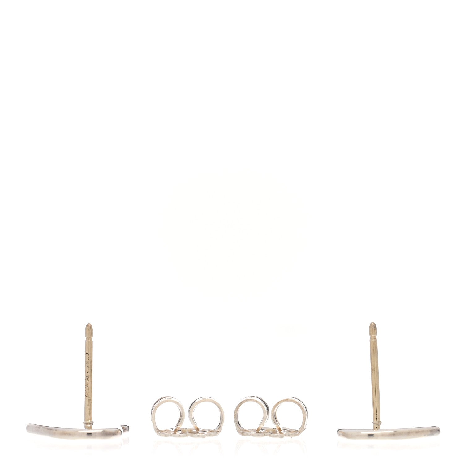 Tiffany Sterling Silver Mini Return To Tiffany Heart Tag Earrings 3 of 4