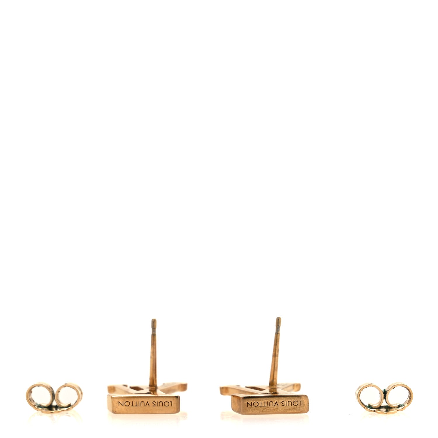 Louis Vuitton Metal LV Iconic Earrings Gold 3 of 5