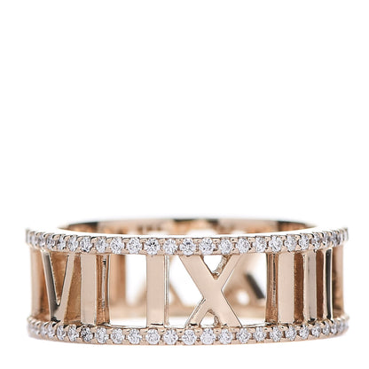 Tiffany 18K Rose Gold Diamond Atlas Open Pave Ring 51 5.75 3 of 5