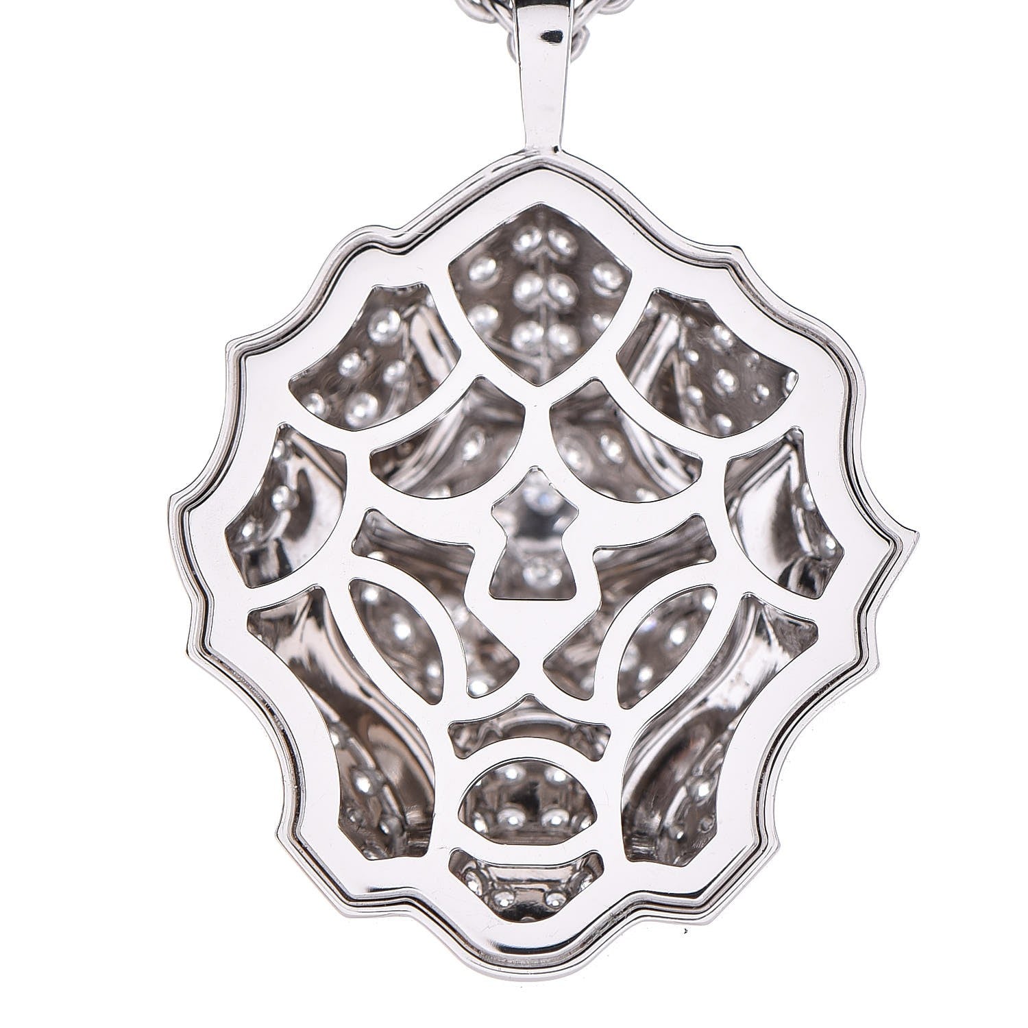 Chanel 18K White Gold Diamond Sous Le Signe du Lion Pendant Necklace 5 of 17