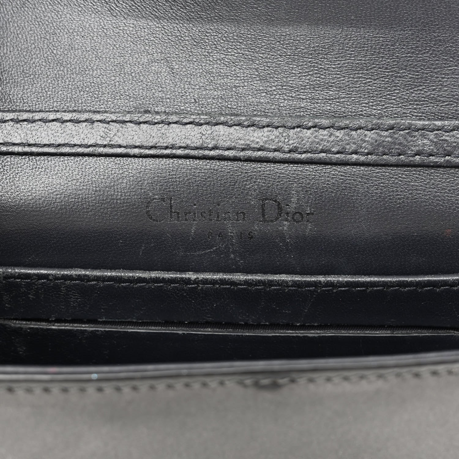 Christian Dior Patent Micro-Cannage Baby Diorama Flap Bag Black 6 of 10