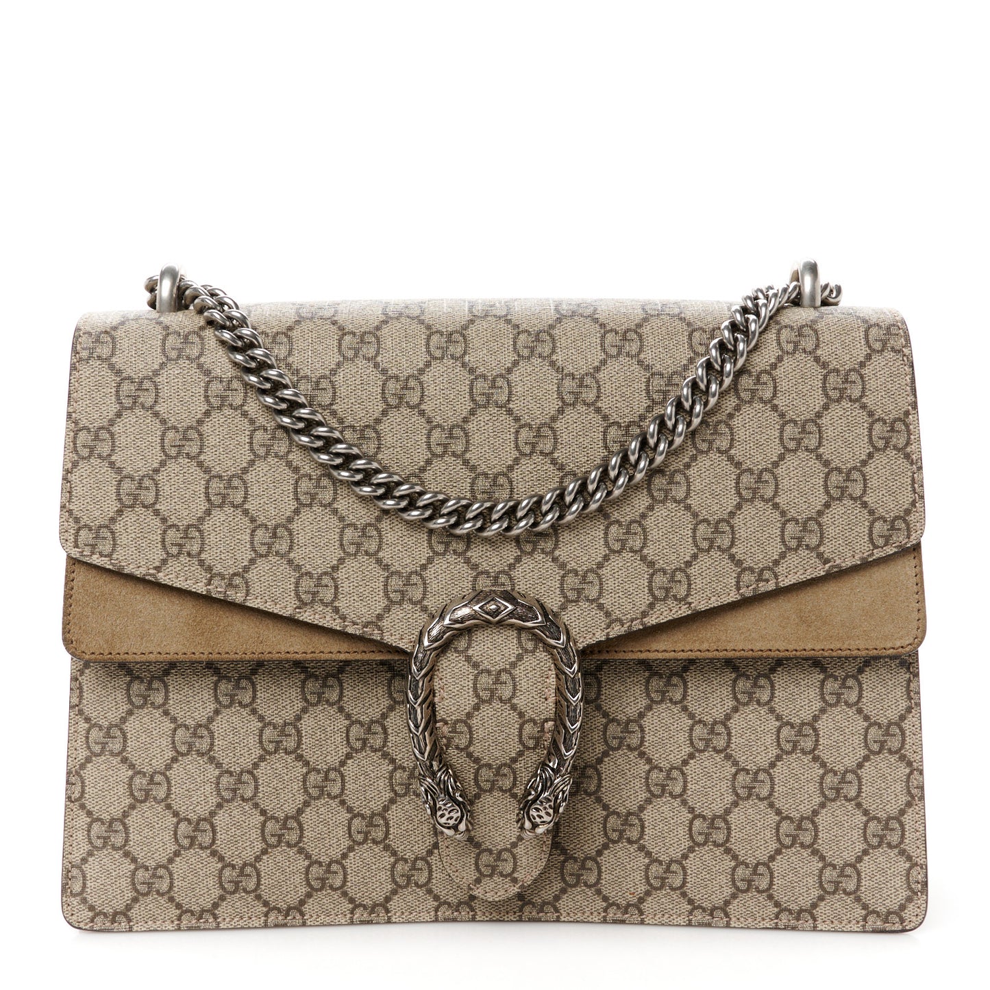 GG Supreme Monogram Medium Dionysus Shoulder Bag Taupe