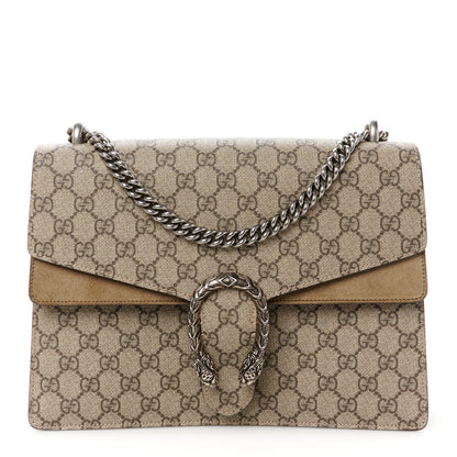Gucci GG Supreme Monogram Medium Dionysus Shoulder Bag Taupe 1 of 12