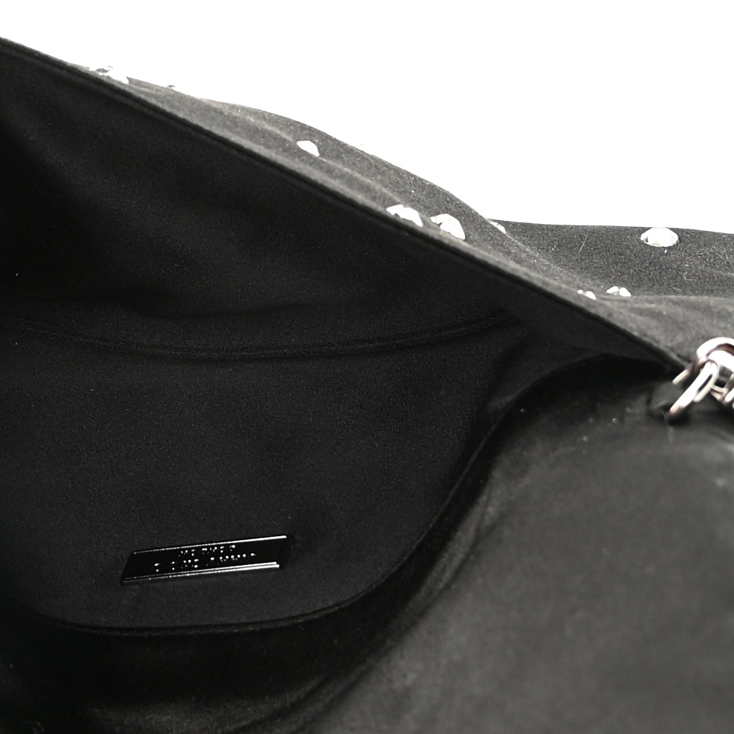 Jimmy Choo Satin Crystal Embellished Titania Clutch Black 7 of 8
