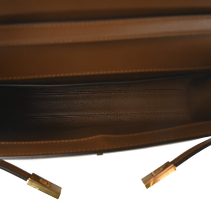Saint Laurent Smooth Calfskin Small Manhattan Shoulder Bag Cognac 5 of 11